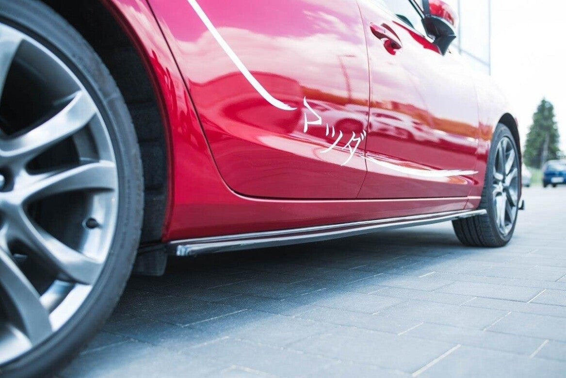 Seitenschweller Ansatz (Paar) passend für Mazda 6 Limousine GJ (Mk3) schwarz Hochglanz