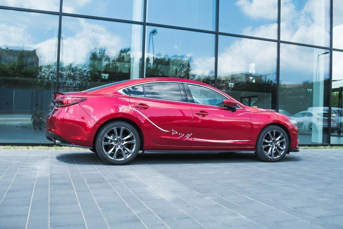Seitenschweller Ansatz (Paar) passend für Mazda 6 Limousine GJ (Mk3) schwarz Hochglanz