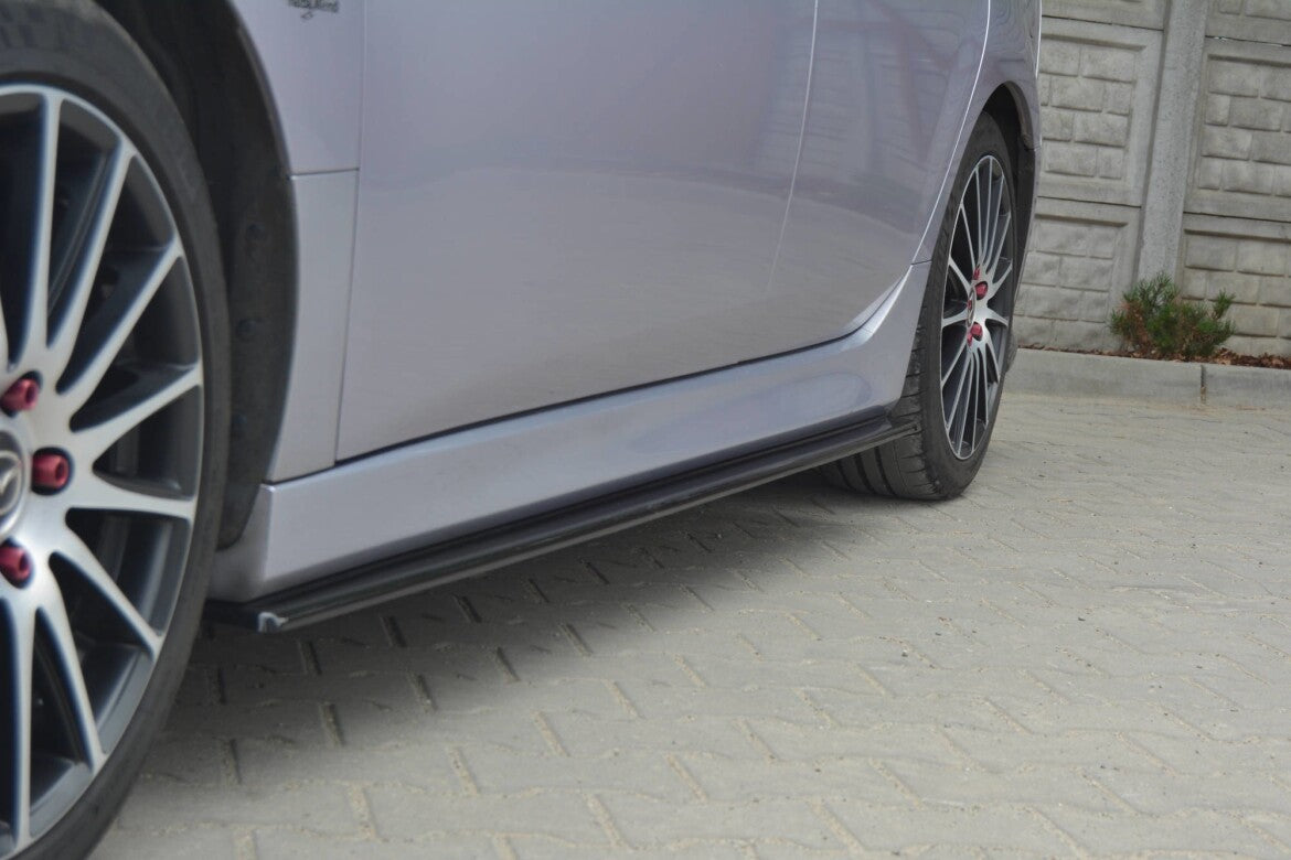 Seitenschweller Ansatz (Paar) passend für Mazda 6 MK2 SPORT HATCH (GH-SERIES) vor FL schwarz Hochglanz