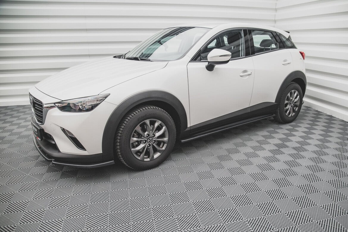 Seitenschweller Ansatz (Paar) passend für Mazda CX-3 schwarz Hochglanz