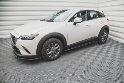 Seitenschweller Ansatz (Paar) passend für Mazda CX-3 schwarz Hochglanz