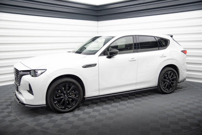 Seitenschweller Ansatz (Paar) passend für Mazda CX-60 Mk1 schwarz Hochglanz