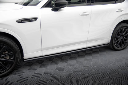 Seitenschweller Ansatz (Paar) passend für Mazda CX-60 Mk1 schwarz Hochglanz