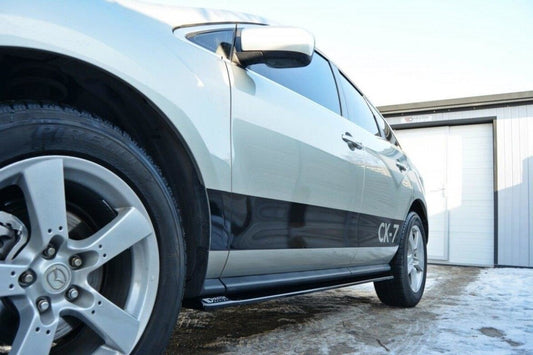 Seitenschweller Ansatz (Paar) passend für Mazda CX-7 schwarz Hochglanz