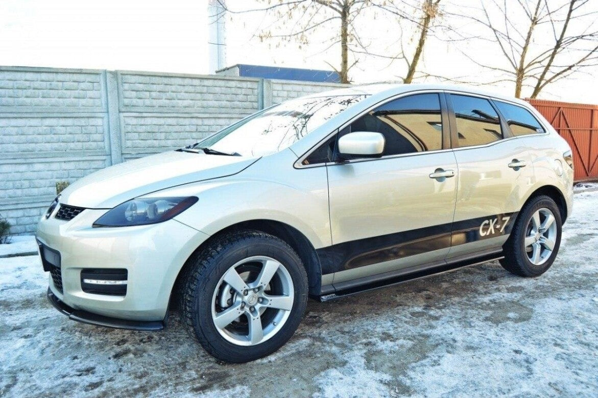 Seitenschweller Ansatz (Paar) passend für Mazda CX-7 schwarz Hochglanz