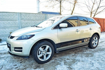 Seitenschweller Ansatz (Paar) passend für Mazda CX-7 schwarz Hochglanz