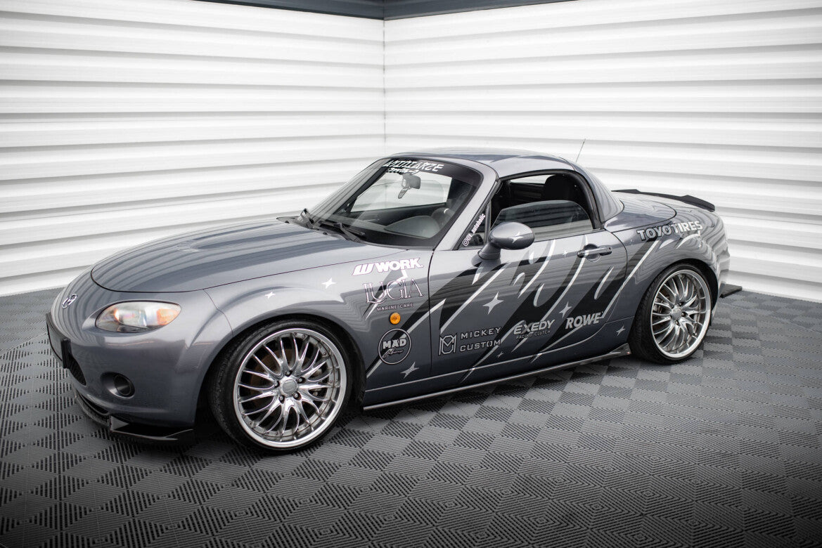 Seitenschweller Ansatz (Paar) passend für Mazda MX5 NC (Mk3) schwarz Hochglanz