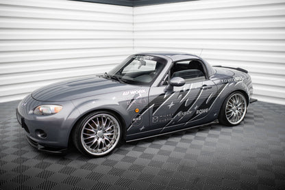 Seitenschweller Ansatz (Paar) passend für Mazda MX5 NC (Mk3) schwarz Hochglanz