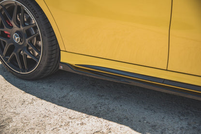 Seitenschweller Ansatz (Paar) passend für Mercedes-AMG A 45 S W177 Carbon Look