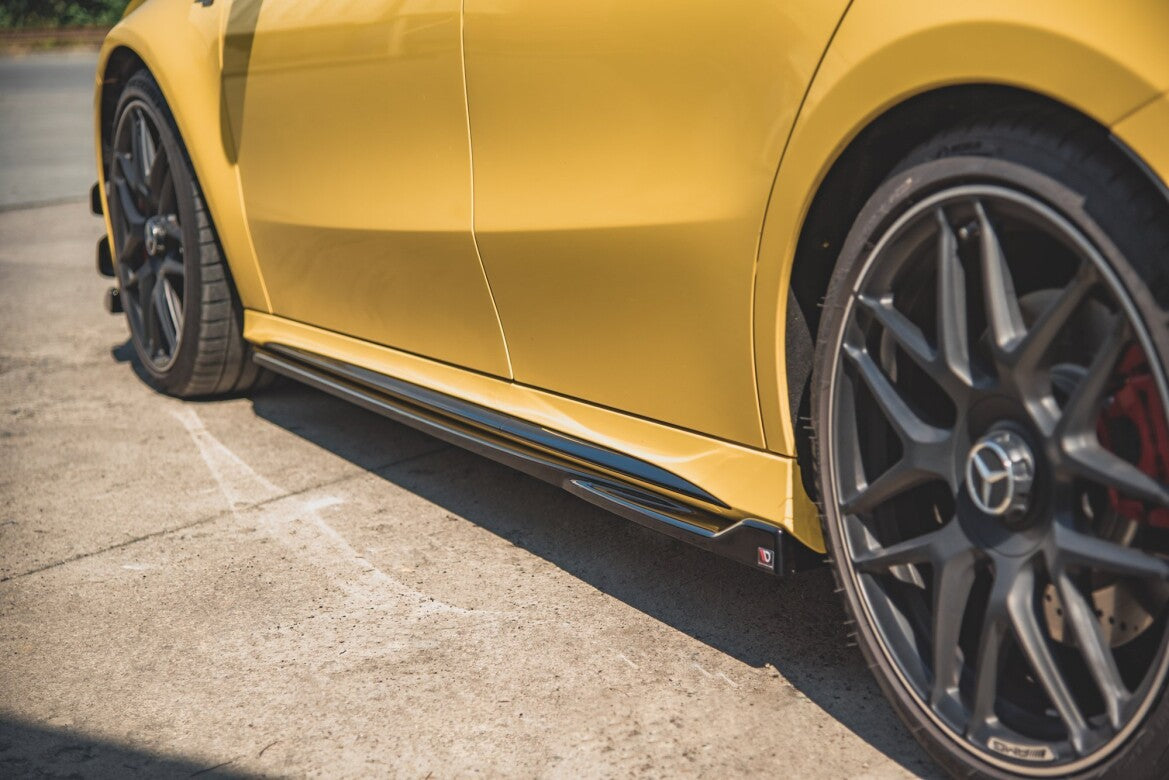 Seitenschweller Ansatz (Paar) passend für Mercedes-AMG A 45 S W177 Carbon Look