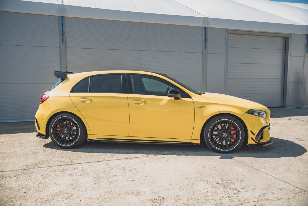 Seitenschweller Ansatz (Paar) passend für Mercedes-AMG A 45 S W177 schwarz Hochglanz