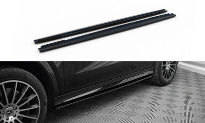 Seitenschweller Ansatz (Paar) passend für Mercedes-AMG / AMG-Line GLE Coupe C167 / C167 FL schwarz Hochglanz