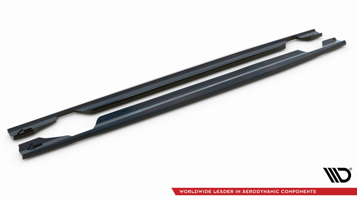 Seitenschweller Ansatz (Paar) passend für Mercedes-AMG C43 Coupe / Cabrio C205 FL / A205 FL schwarz Hochglanz