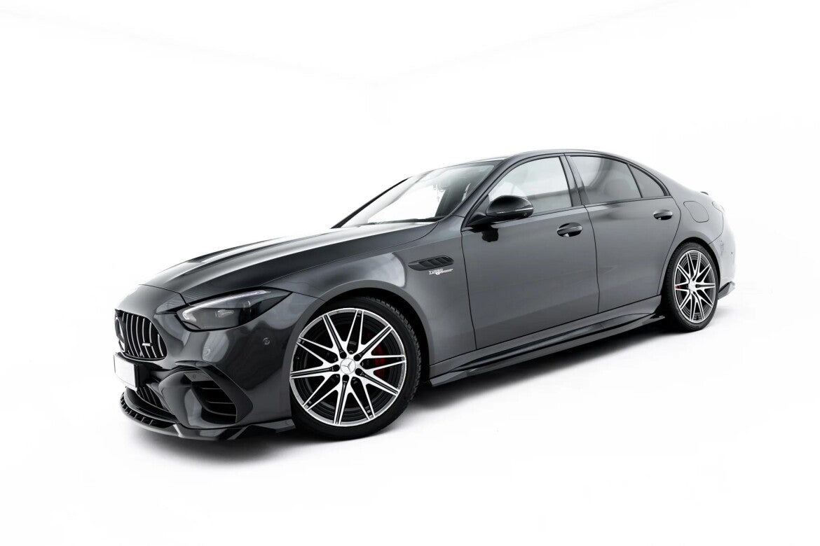 Seitenschweller Ansatz (Paar) passend für Mercedes-AMG C63 Limousine / Kombi W206 / S206 schwarz Hochglanz