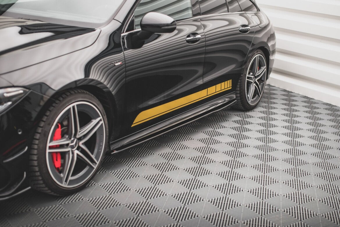 Seitenschweller Ansatz (Paar) passend für Mercedes-AMG CLA 35 / 45 C118 schwarz Hochglanz