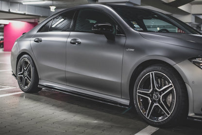 Seitenschweller Ansatz (Paar) passend für Mercedes-AMG CLA 35 / 45 C118 schwarz Hochglanz