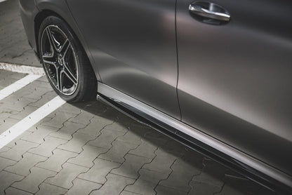 Seitenschweller Ansatz (Paar) passend für Mercedes-AMG CLA 35 / 45 C118 schwarz Hochglanz