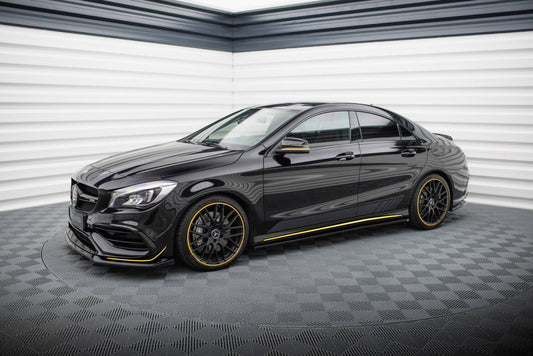 Seitenschweller Ansatz (Paar) passend für Mercedes-AMG CLA 45 C117 FL schwarz Hochglanz