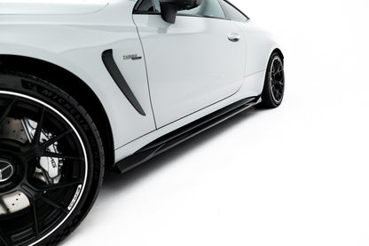 Seitenschweller Ansatz (Paar) passend für Mercedes-AMG CLE 53 Aero C236 schwarz Hochglanz