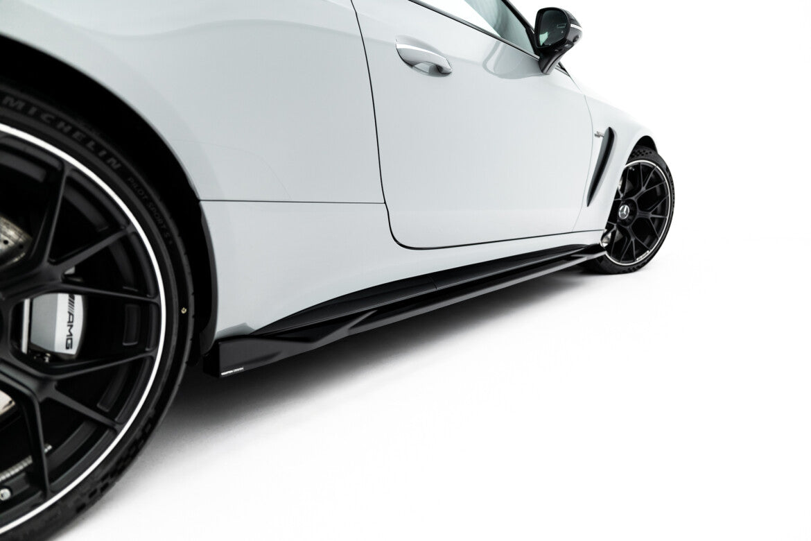 Seitenschweller Ansatz (Paar) passend für Mercedes-AMG CLE 53 Aero C236 schwarz Hochglanz