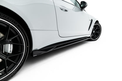 Seitenschweller Ansatz (Paar) passend für Mercedes-AMG CLE 53 Aero C236 schwarz Hochglanz