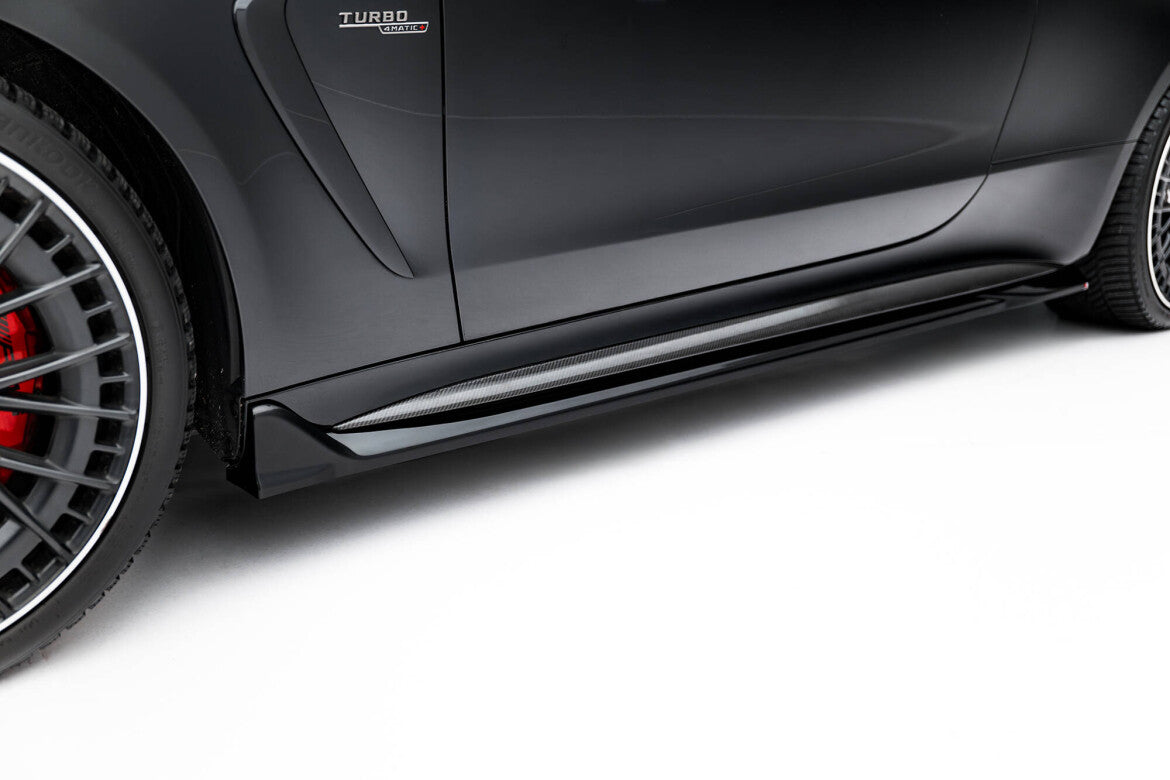 Seitenschweller Ansatz (Paar) passend für Mercedes-AMG CLE 53 C236 schwarz Hochglanz
