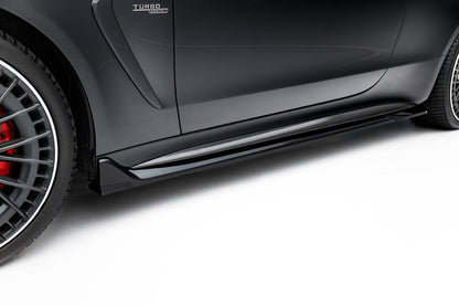 Seitenschweller Ansatz (Paar) passend für Mercedes-AMG CLE 53 C236 schwarz Hochglanz