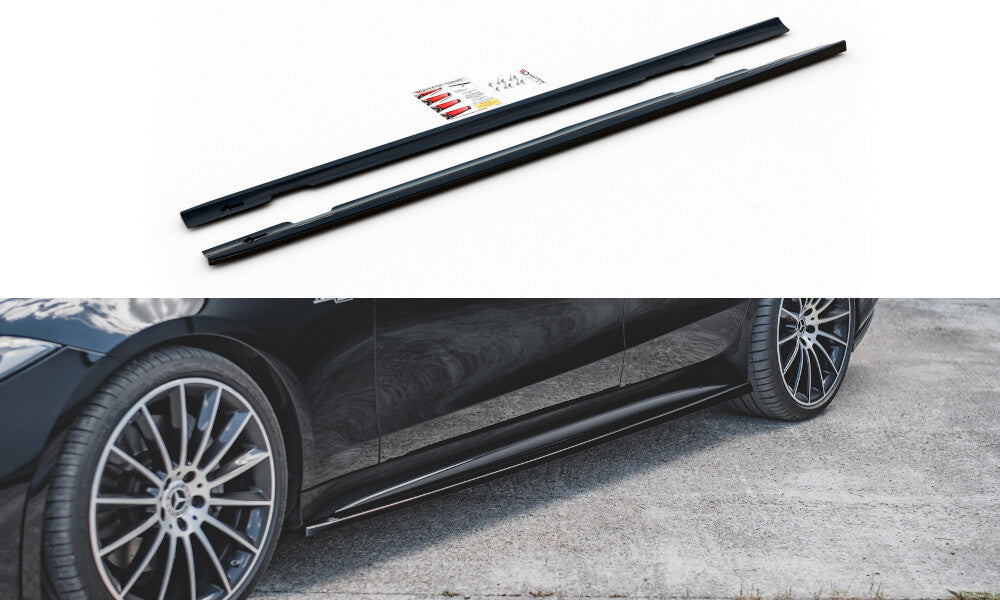 Seitenschweller Ansatz (Paar) passend für Mercedes-AMG CLS 53 C257 schwarz Hochglanz
