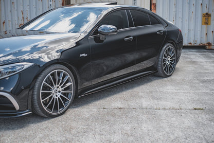 Seitenschweller Ansatz (Paar) passend für Mercedes-AMG CLS 53 C257 schwarz Hochglanz