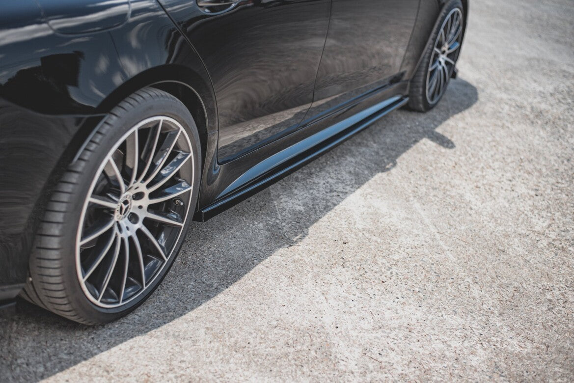 Seitenschweller Ansatz (Paar) passend für Mercedes-AMG CLS 53 C257 schwarz Hochglanz