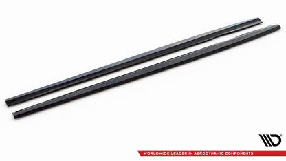 Seitenschweller Ansatz (Paar) passend für Mercedes-AMG E63 W213 FL schwarz Hochglanz