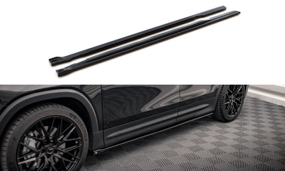 Seitenschweller Ansatz (Paar) passend für Mercedes-AMG GLB 35 / AMG-Line X247 schwarz Hochglanz