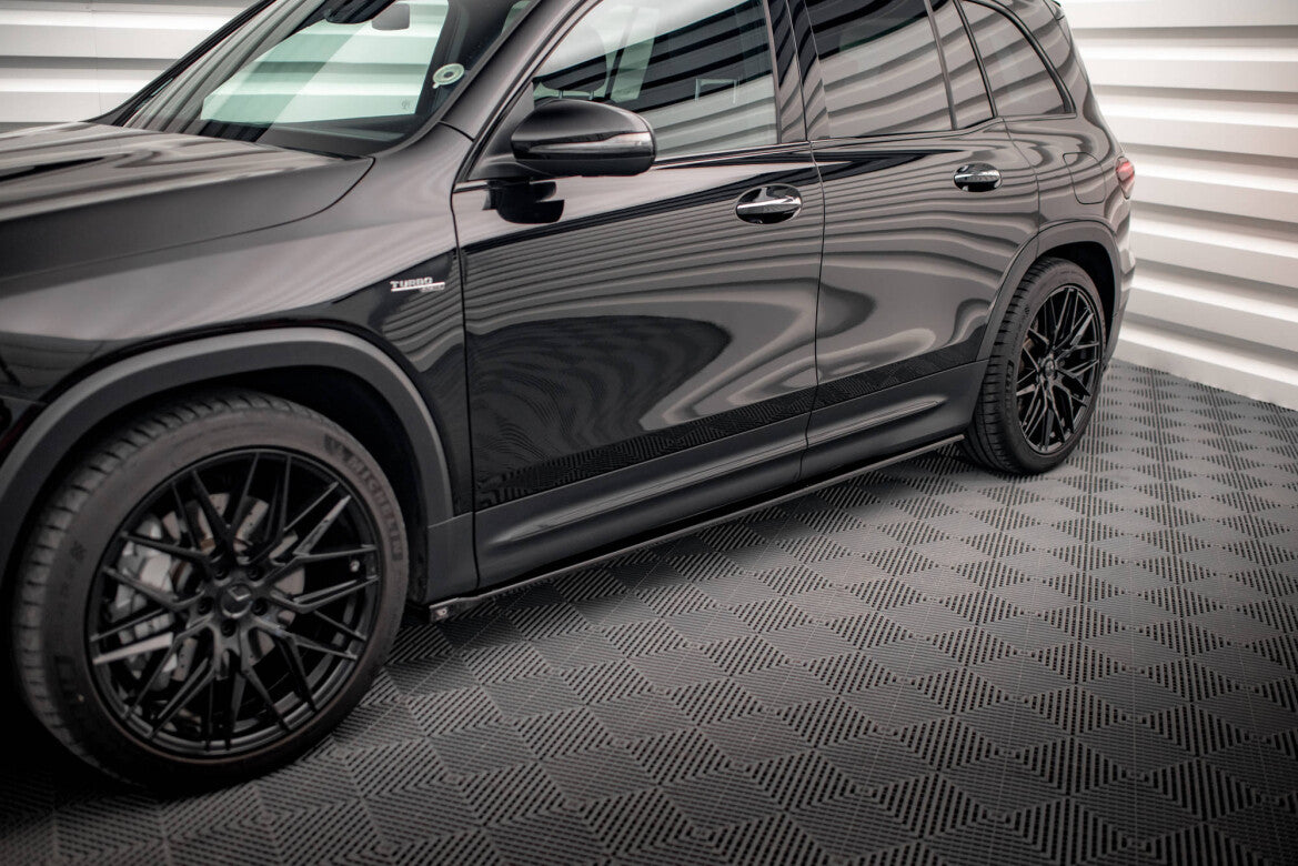Seitenschweller Ansatz (Paar) passend für Mercedes-AMG GLB 35 / AMG-Line X247 schwarz Hochglanz