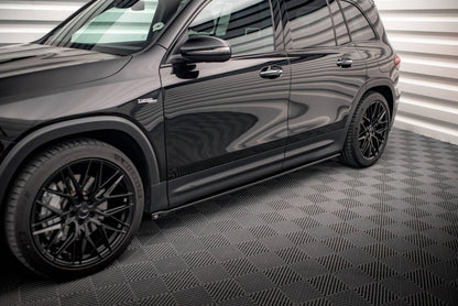 Seitenschweller Ansatz (Paar) passend für Mercedes-AMG GLB 35 / AMG-Line X247 schwarz Hochglanz