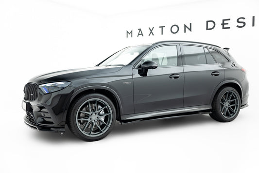 Seitenschweller Ansatz (Paar) passend für Mercedes-AMG GLC 43 X254 schwarz Hochglanz