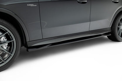 Seitenschweller Ansatz (Paar) passend für Mercedes-AMG GLC 43 X254 schwarz Hochglanz