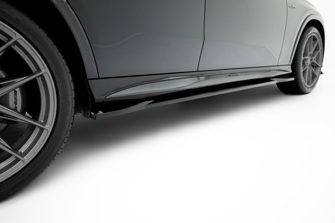 Seitenschweller Ansatz (Paar) passend für Mercedes-AMG GLC 43 X254 schwarz Hochglanz