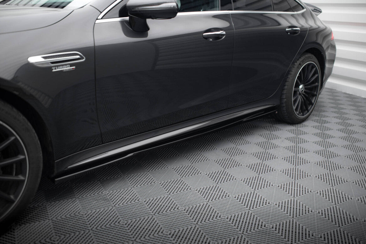 Seitenschweller Ansatz (Paar) passend für Mercedes-AMG GT 53 4-Door Coupe X290 schwarz Hochglanz