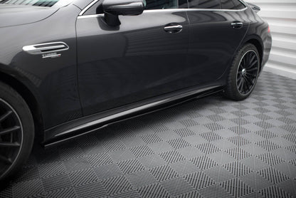 Seitenschweller Ansatz (Paar) passend für Mercedes-AMG GT 53 4-Door Coupe X290 schwarz Hochglanz