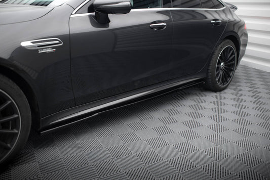 Seitenschweller Ansatz (Paar) passend für Mercedes-AMG GT 53 4-Door Coupe X290 schwarz Hochglanz