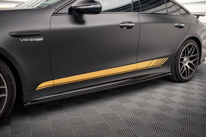 Seitenschweller Ansatz (Paar) passend für Mercedes-AMG GT 63S 4-Door Coupe X290 schwarz Hochglanz
