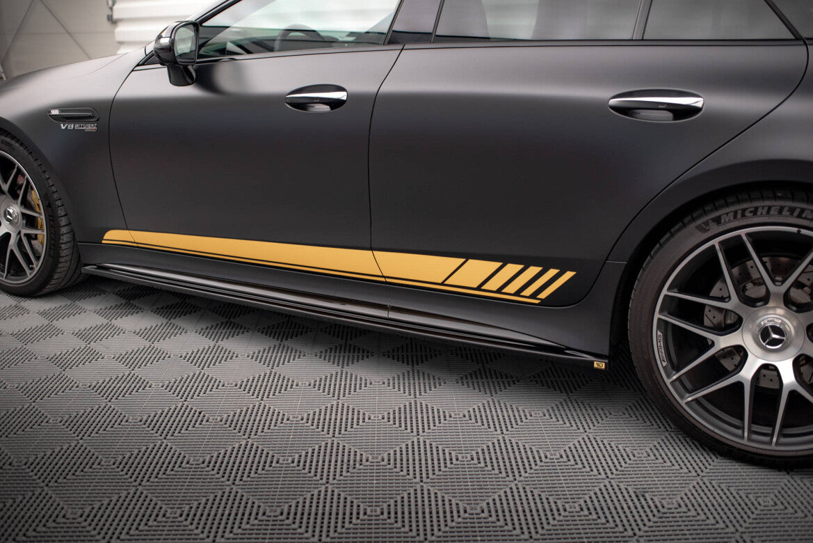 Seitenschweller Ansatz (Paar) passend für Mercedes-AMG GT 63S 4-Door Coupe X290 schwarz Hochglanz