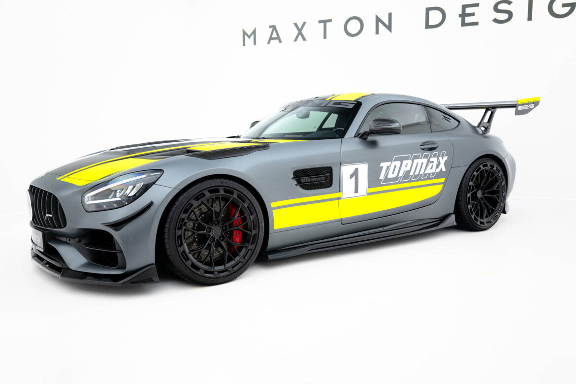 Seitenschweller Ansatz (Paar) passend für Mercedes-AMG GT C C190 FL schwarz Hochglanz