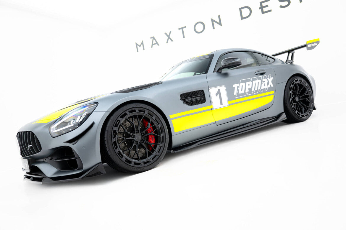 Seitenschweller Ansatz (Paar) passend für Mercedes-AMG GT C C190 FL schwarz Hochglanz