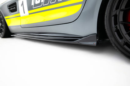 Seitenschweller Ansatz (Paar) passend für Mercedes-AMG GT C C190 FL schwarz Hochglanz