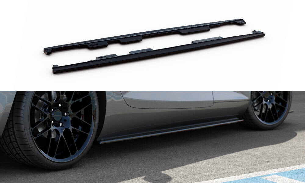 Seitenschweller Ansatz (Paar) passend für Mercedes-AMG GT / GT S C190 FL schwarz Hochglanz