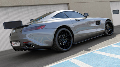 Seitenschweller Ansatz (Paar) passend für Mercedes-AMG GT / GT S C190 FL schwarz Hochglanz