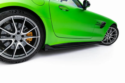Seitenschweller Ansatz (Paar) passend für Mercedes-AMG GT R C190 Facelift schwarz Hochglanz