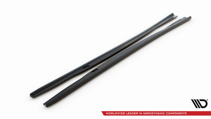 Seitenschweller Ansatz (Paar) passend für Mercedes B W246 FL schwarz Hochglanz