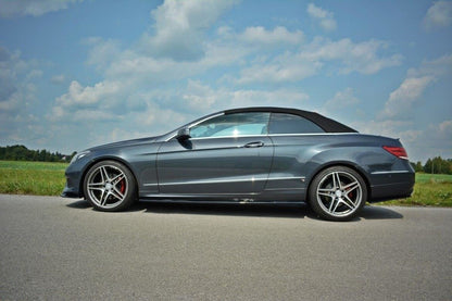 Seitenschweller Ansatz (Paar) passend für Mercedes -Benz E Coupe / Cabrio C207 FL / A207 Facelit schwarz Hochglanz